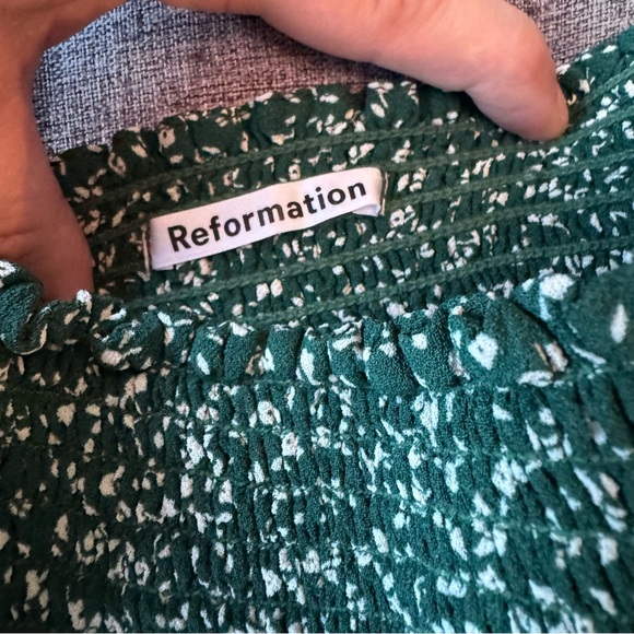 Reformation Pinto Smocked Floral Long Sleeve Top - Picture 3 of 7